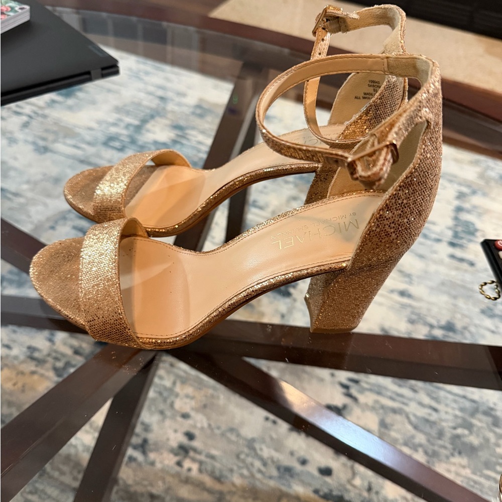 Michael Shannon Sparkling Gold Heels
